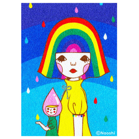 Rainbow Rain Print by Naoshi