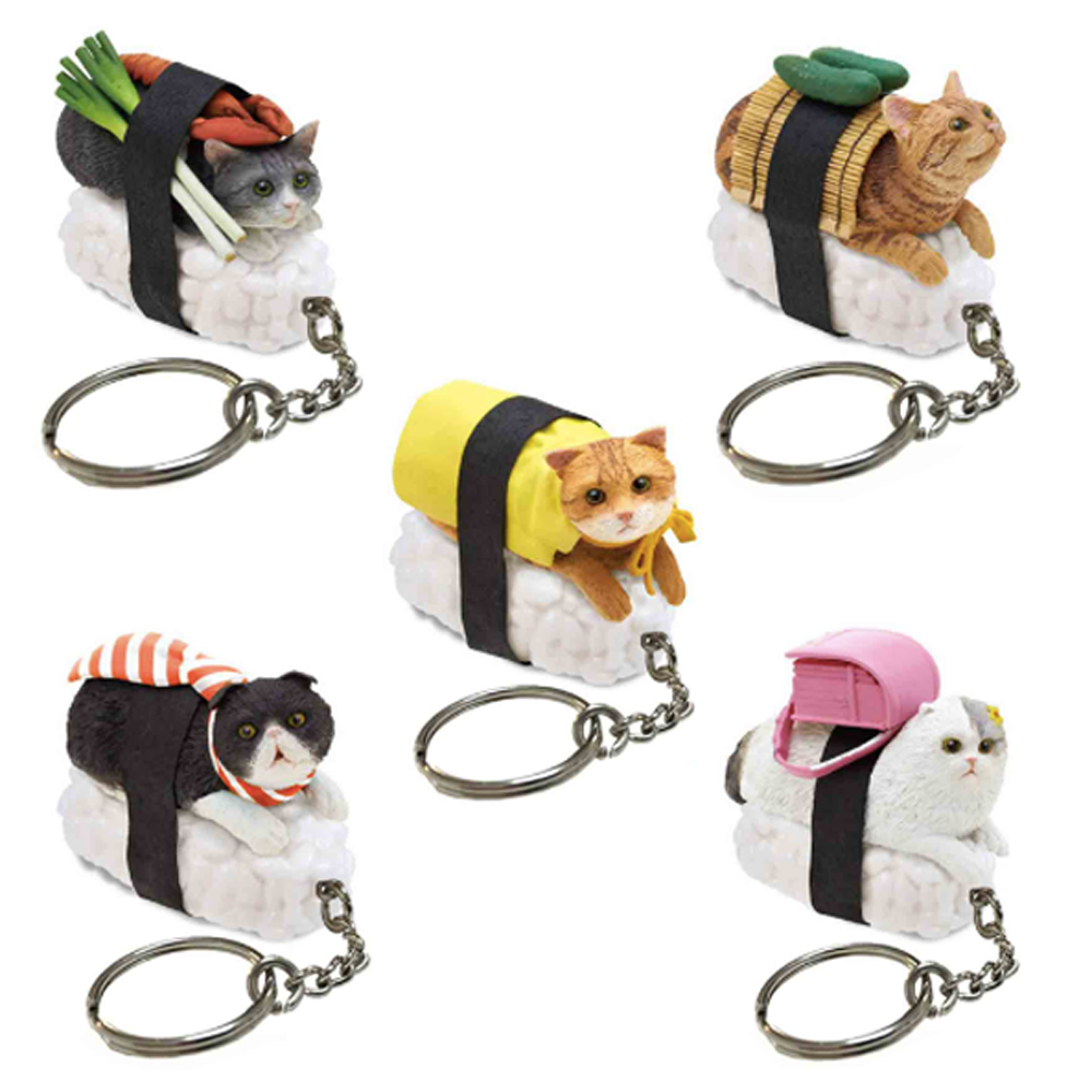 Mystery Sushi Cat Keychain